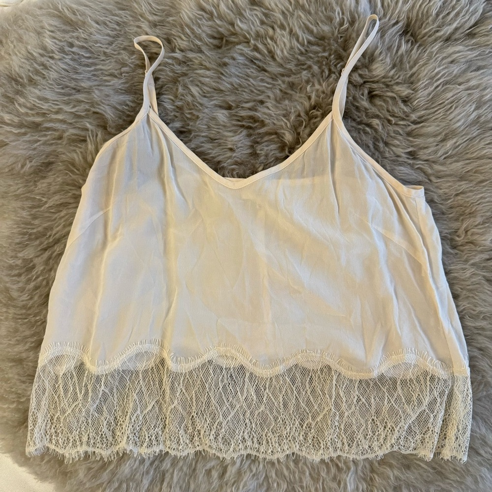 Aritzia Cream Lace Trim Camisole